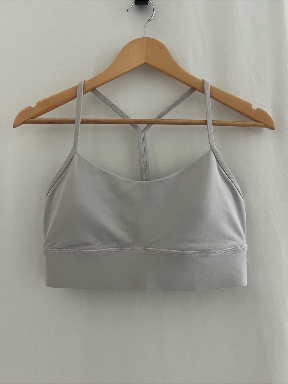 Lululemon athletica Flow Y Nulu Longline Bra C/D Cup Chrome 10
